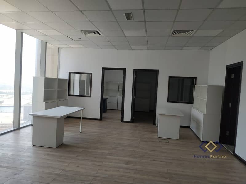 Semi Furnished-Bright & Specious Fully Fitted Office-Canal View-Near Metro-High Floor.
