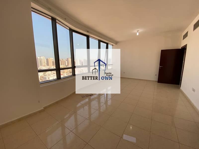 Tower Building Spacious 3 Bedrooms available in Airport Road Near Al Wahda Mall.
