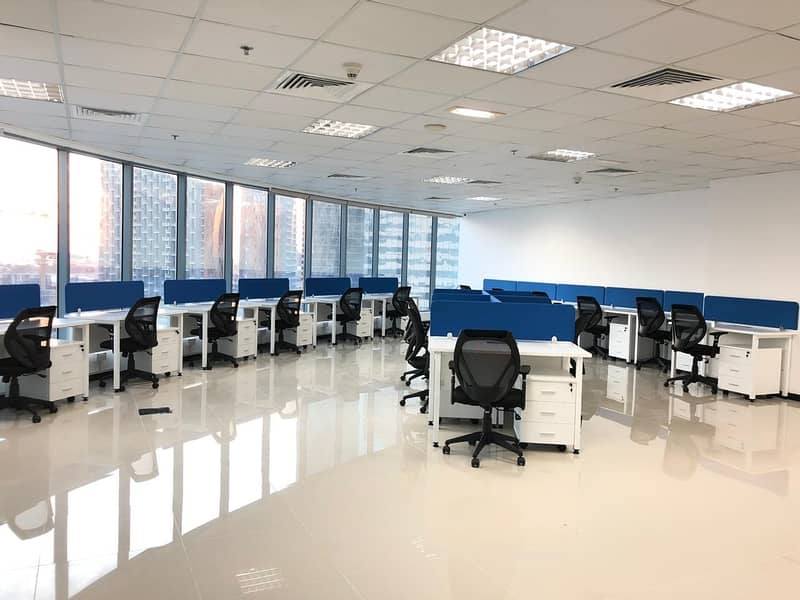 4 Fully Furnished Office Space  For Rent in Business Bay 75K only