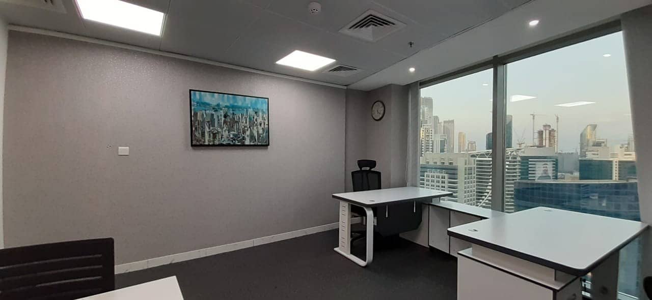9 Fitted Office for Rent in Business Bay 40K only. . .