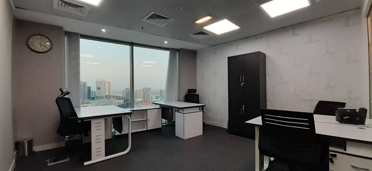 12 Fitted Office for Rent in Business Bay 40K only. . .