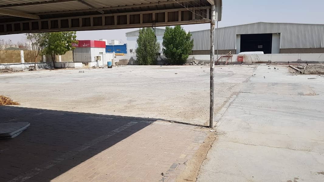 58000 sq ft  open shed ware house and open land 250 kva electricity in al jurf industrial