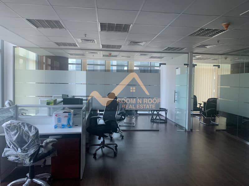 13 Large Fully Furnished Office| Lake View| The Metropolis Tower| Business Bay