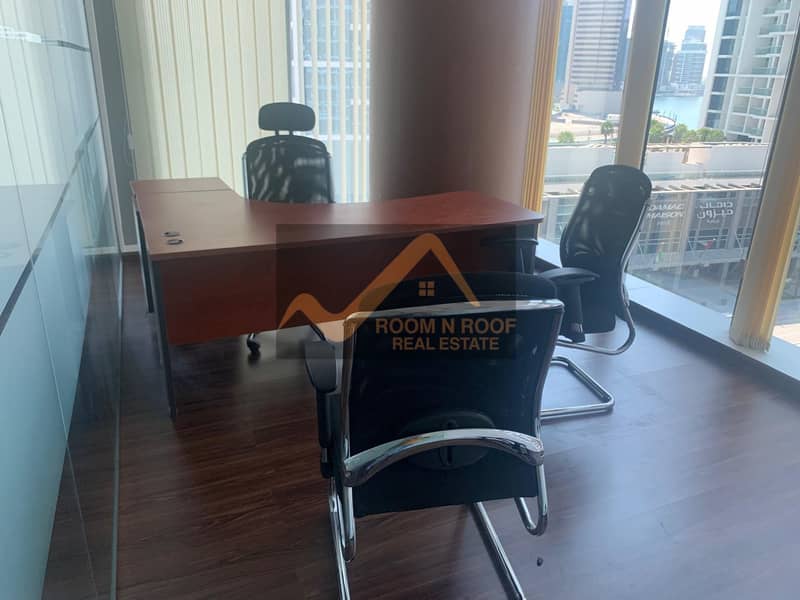 91 Large Fully Furnished Office| Lake View| The Metropolis Tower| Business Bay