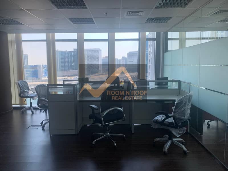 93 Large Fully Furnished Office| Lake View| The Metropolis Tower| Business Bay