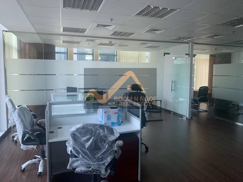 97 Large Fully Furnished Office| Lake View| The Metropolis Tower| Business Bay
