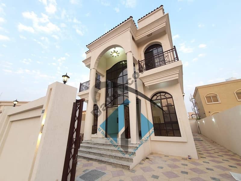 Brand New villa for sale perfect price 1,150,000 with zero down payment on ajman al mowaihat area very good location and excelent finishing freehold all nationality