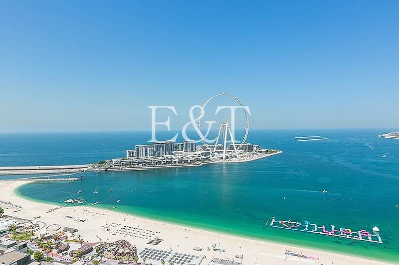 3BR with Panoramic Views of the Sea and Dubai Eye