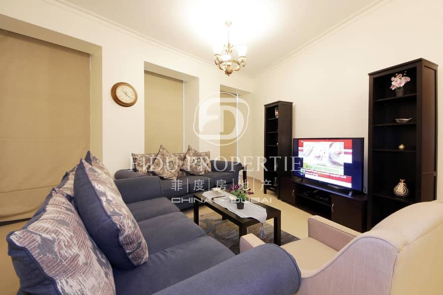 Fully Furnished 3 BR with maids Room | High Floor