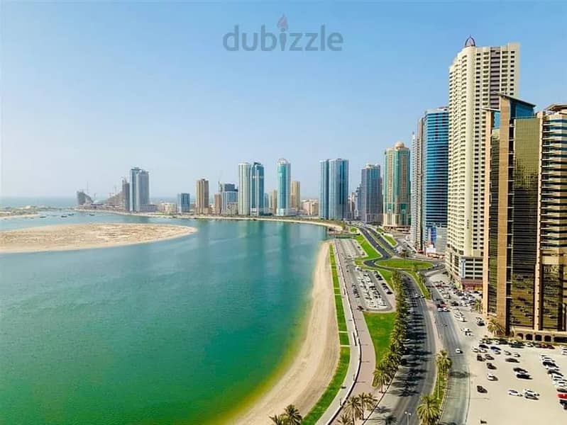 Sea view 1 parking free 1bhk with balcony 2 washroom Al mamzar sharjah