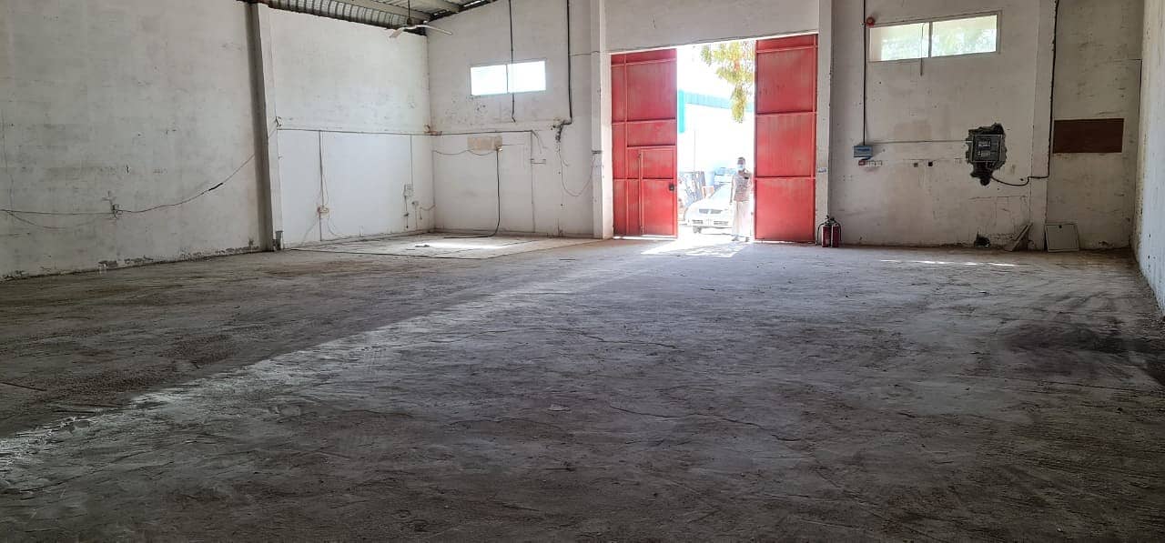 2600 square feet Warehouse overlooking main road in New Industrial area, Ajman