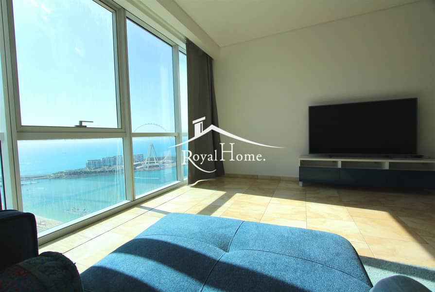 Top floor | Sea view | 3BR + M | Al Fattan Tower