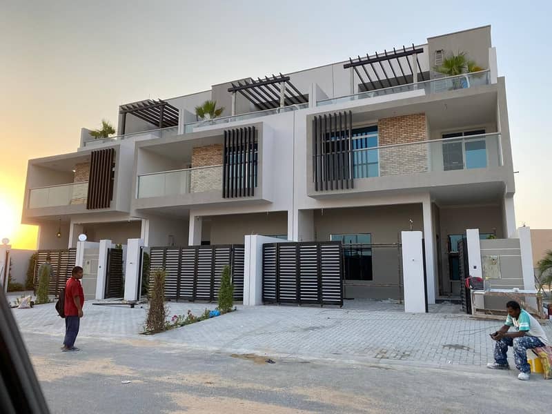 For sale a very distinctive villa in Ajman Alzahia area, a very unique design and elegant finishing, on main road and all services are available