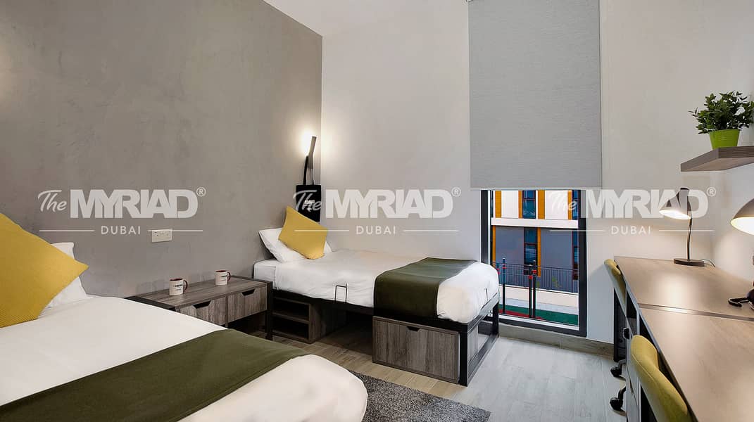 Student Accommodation | Double Room - Male Block | The Myriad Dubai Student Accommodation | Double Room - Male Block | The Myriad Dubai