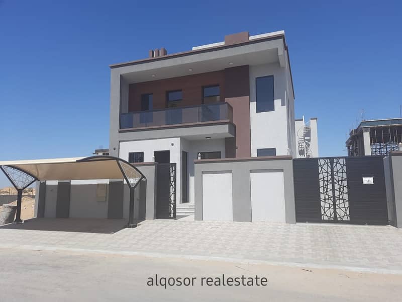 Villa for sale in Ajman, Jasmine area, on a direct street, with the possibility of bank financing