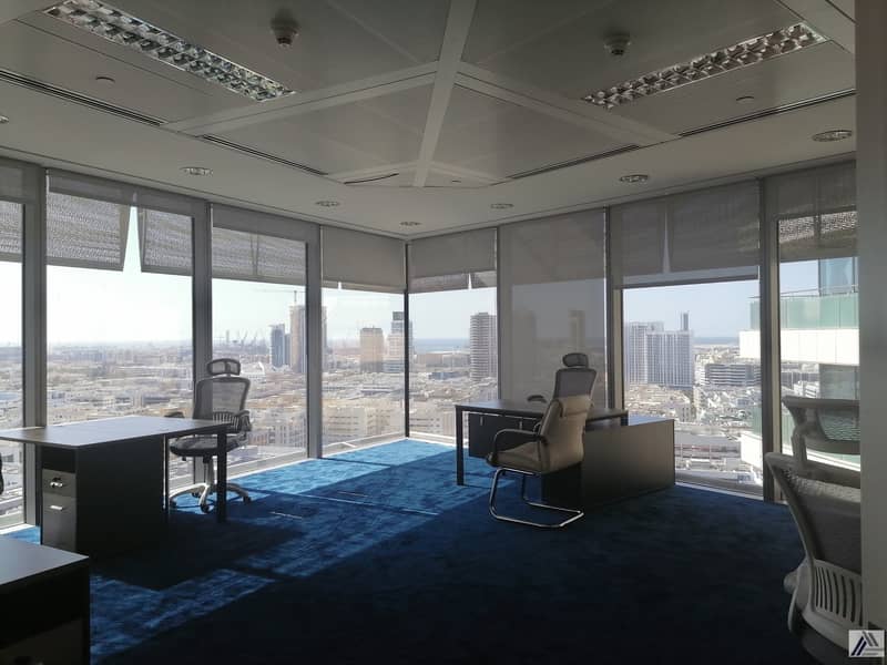 Glassed Stunning Office with beautiful community view| Linked with Burjuman Mall and metro