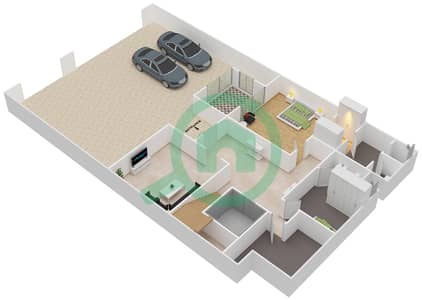 المخططات الطابقية لتصميم النموذج 5 فیلا 4 غرف نوم - ماوريا