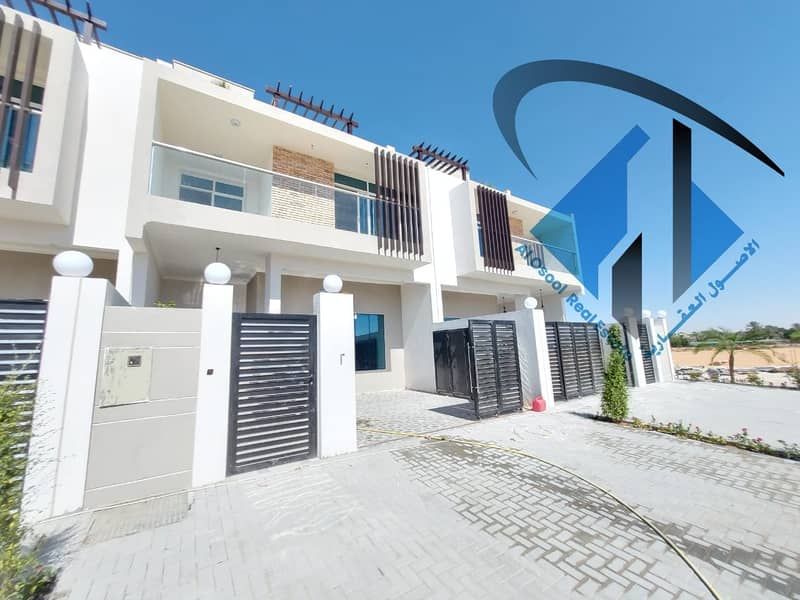 For sale a very distinctive villa in Ajman Al zahia area, a very unique design and elegant finishing, on main road and all services are available