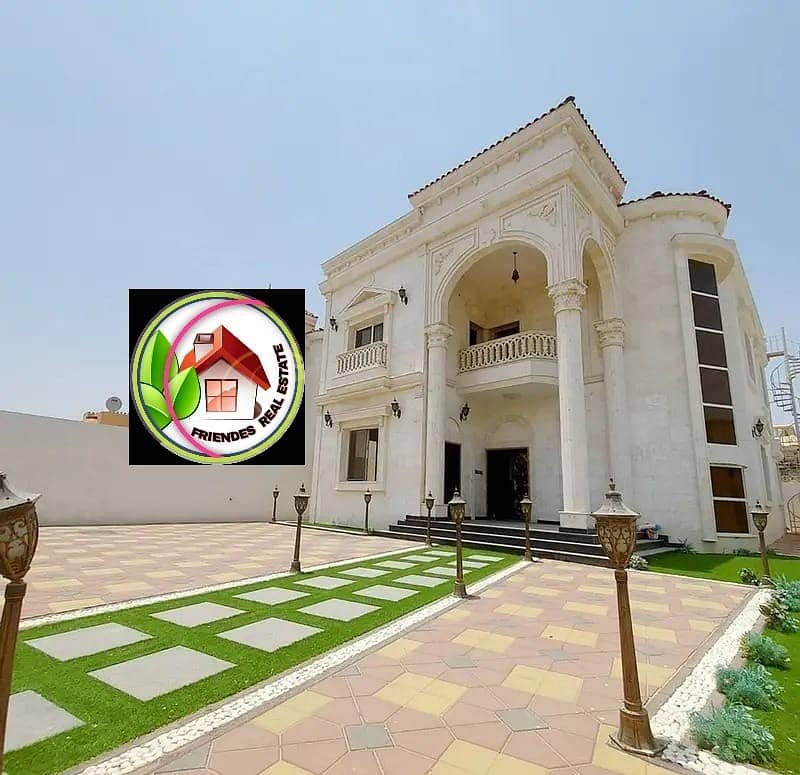 Villa for sale in Ajman, the Rawda area, two floors, excellent finishes, close to a mosque, and the possibility of bank financing)