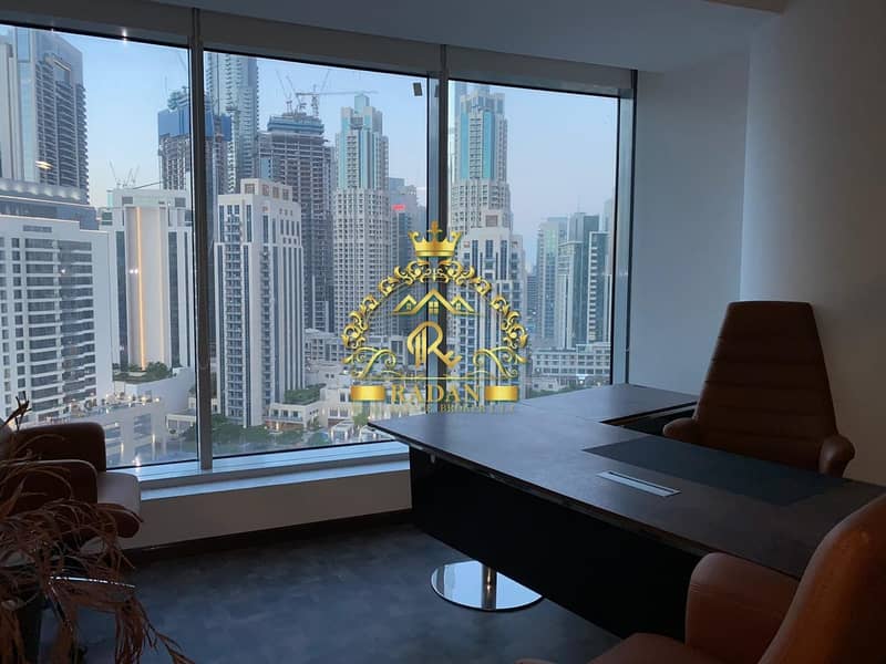 8 Full Burj Khalifa View | Fitted Office for Rent | 110K
