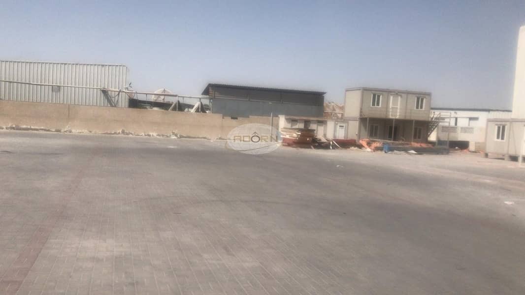 16 20000 sq ft and 30000 sq ft open yard for rent AED 10  per sq ft