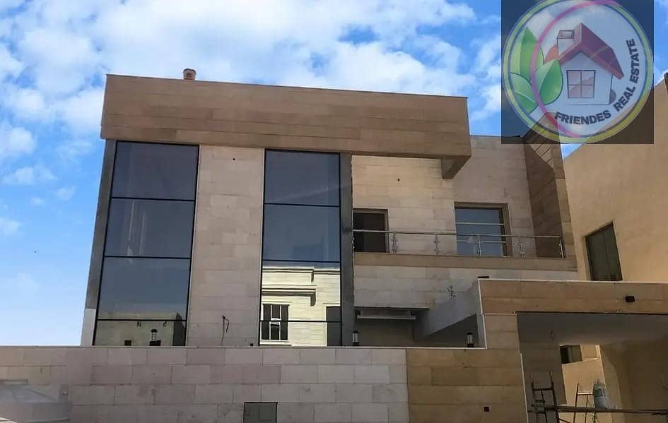 A new villa for sale, the first inhabitant, with air conditioning, personal finishing, and one of the most luxurious villas in the Emirate of Ajman, a corner villa on my street