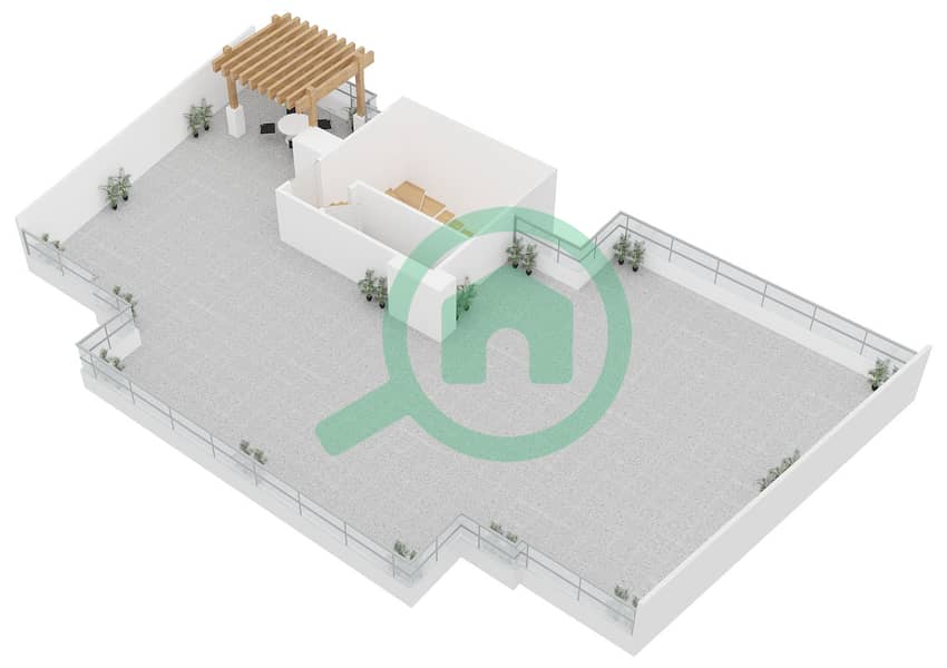 Палма Резиденсес - Вилла 4 Cпальни планировка Тип 2C interactive3D
