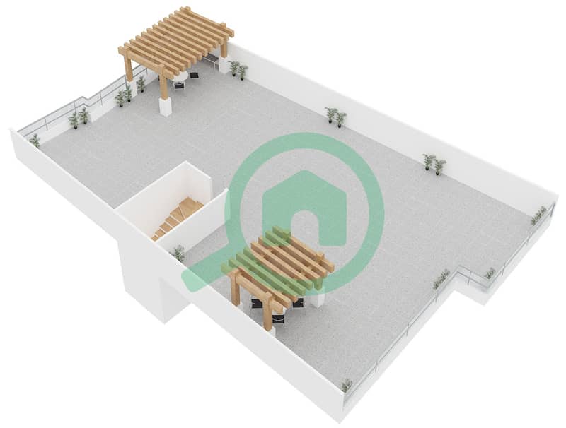 المخططات الطابقية لتصميم النموذج 2B فیلا 5 غرف نوم - بالما ريزيدنسز interactive3D