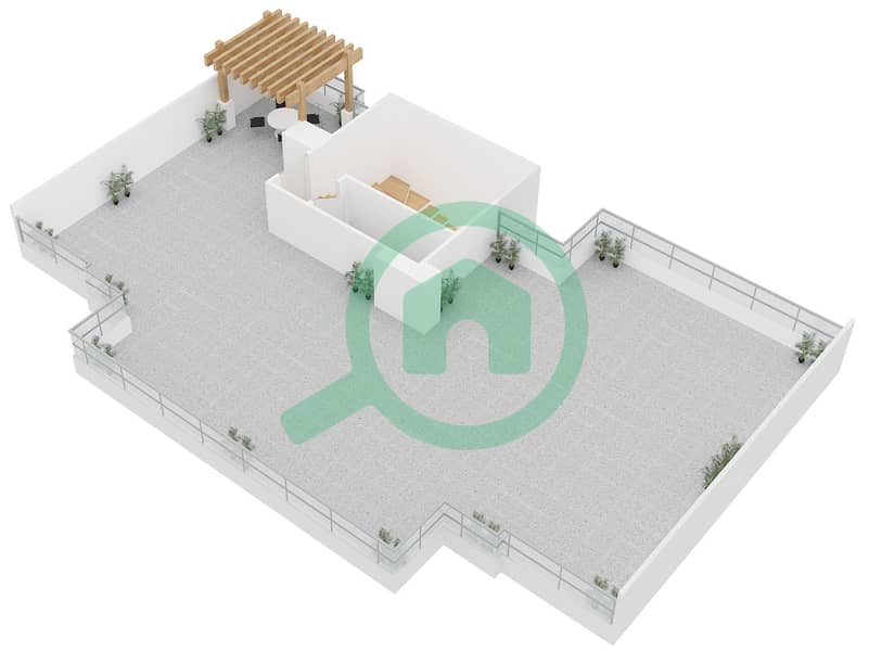 المخططات الطابقية لتصميم النموذج 1C فیلا 4 غرف نوم - بالما ريزيدنسز interactive3D
