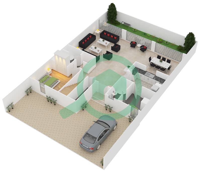 Floor plans for Type D 5bedroom Villas in Palma