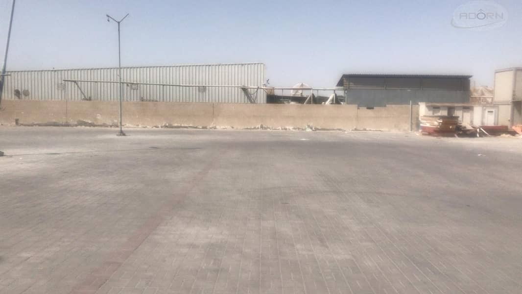 2 20000 sq ft and 30000 sq ft open yard for rent AED 10  per sq ft