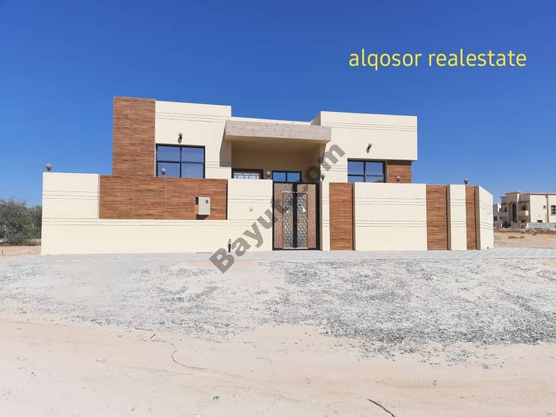 Villa for sale in Ajman, Helio area, ground floor, different design, with the possibility of bank financing