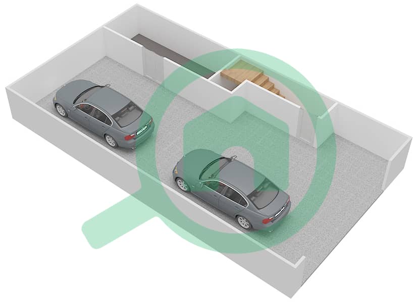 المخططات الطابقية لتصميم النموذج C تاون هاوس 5 غرف نوم - مساكن فيرمونت النخلة شمال interactive3D