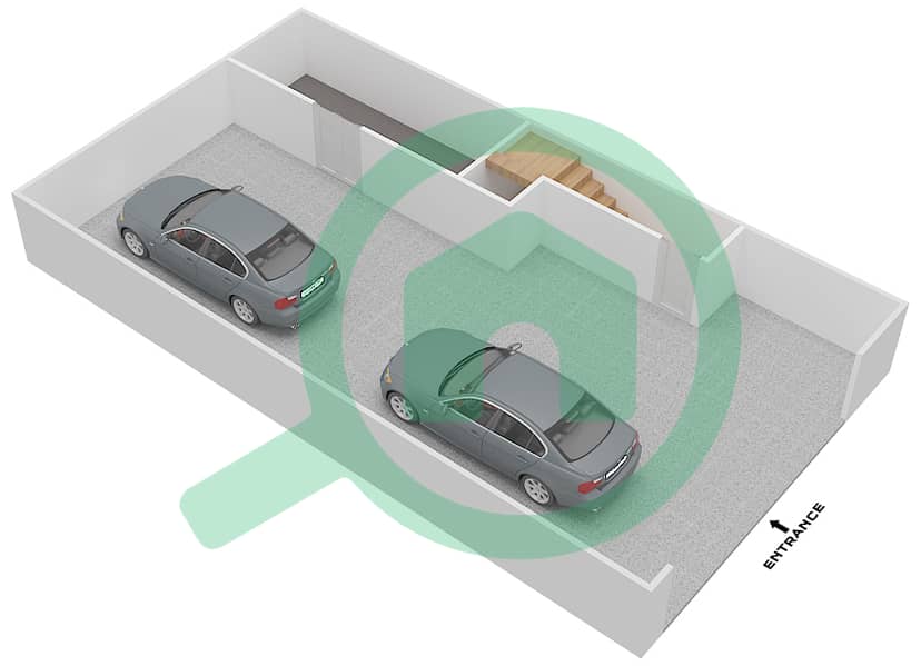 المخططات الطابقية لتصميم النموذج C تاون هاوس 5 غرف نوم - مساكن فيرمونت النخلة جنوب interactive3D