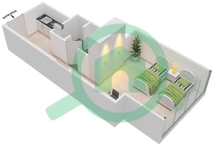 Bobyan Tower - Studio Apartment Unit 15 Floor plan