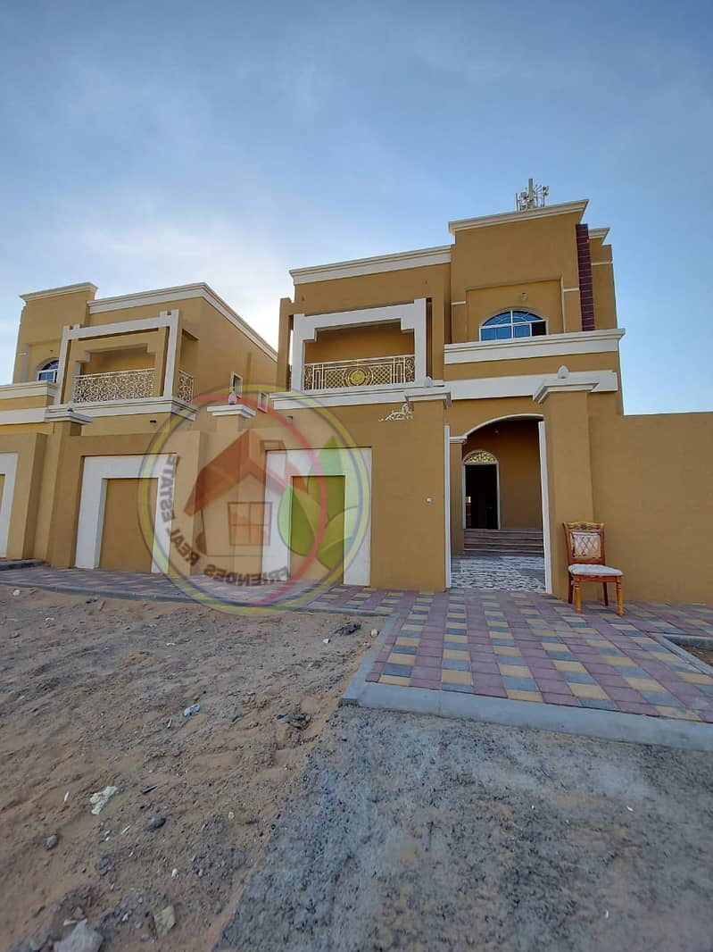 Villa for sale in a modern Arabic design, with a great location, wonderful design, and a large building area with the possibility of Islamic bank financing at the lowest interest