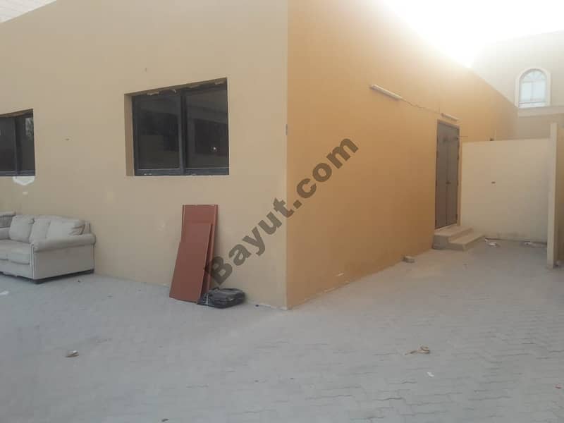 Private entrance flat 3 bedroom + hall for rent in Shakhbout City good location - very big space-