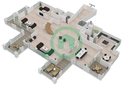 Marina Residences 3 - 5 Bed Apartments Type H Floor plan