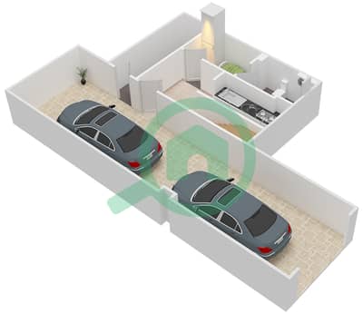 المخططات الطابقية لتصميم النموذج A تاون هاوس 2 غرفة نوم - مارينا ريزيدنسز 6