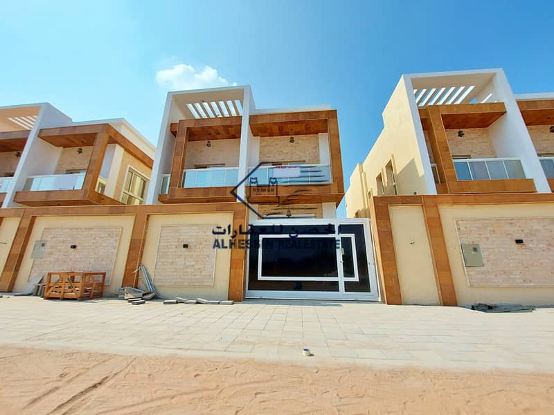 Brand new villa central A/C 5 bedrooms On the main road with excellent price freehold for all nationalities.
