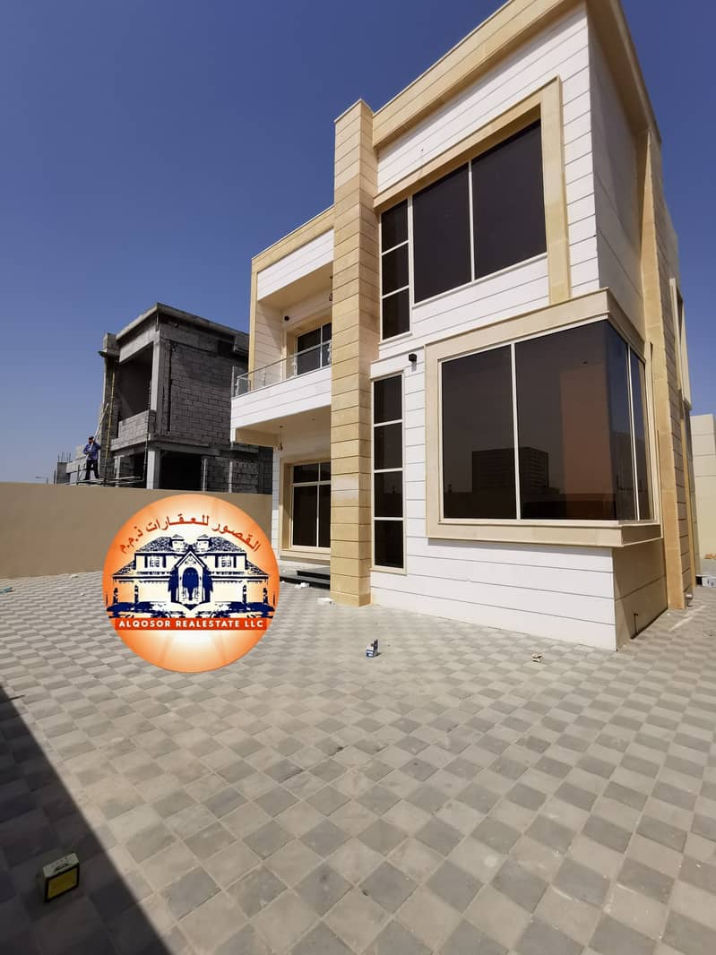 Villa for sale in Al Amerah area, central air conditioning, stone front near the street