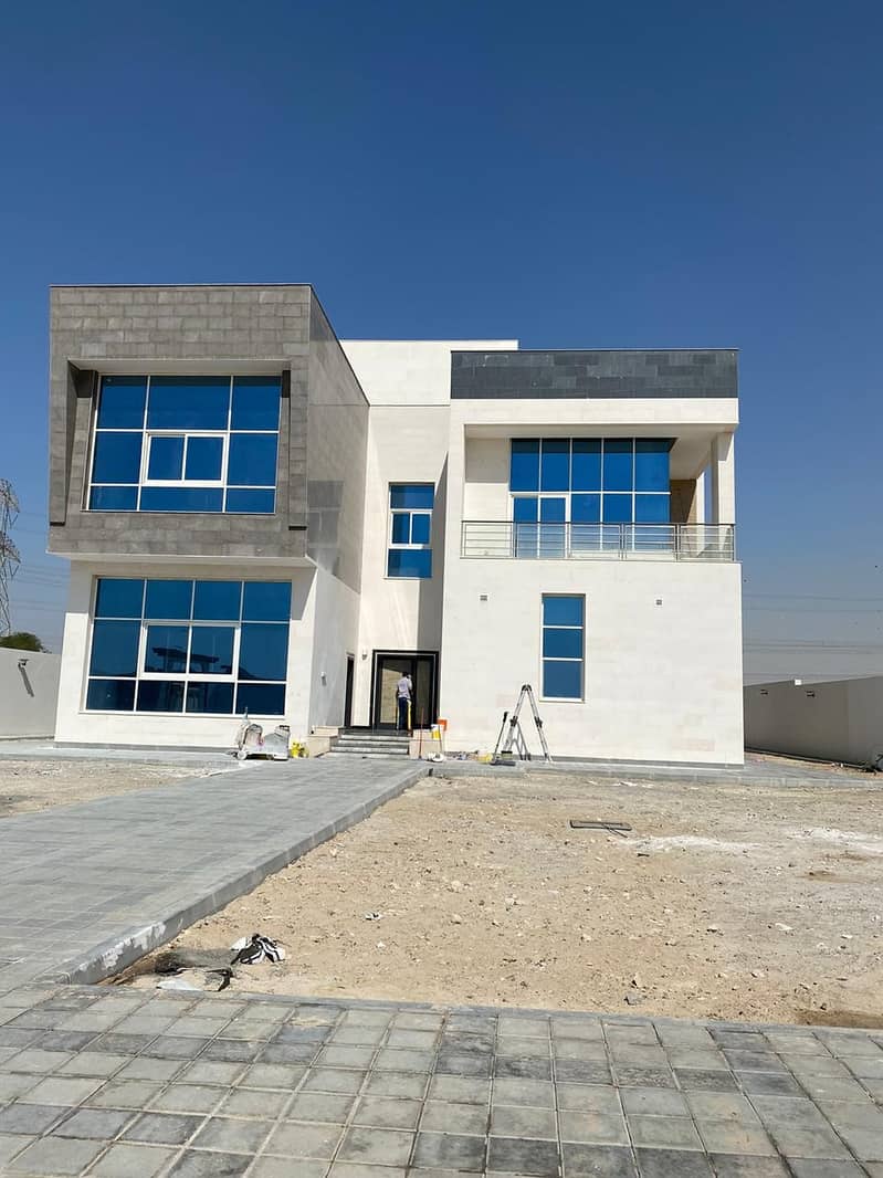 New villa in Al Khawaneej 5 master bedroom +2 hall + majlis + maid room + large kitchen + swimming pool