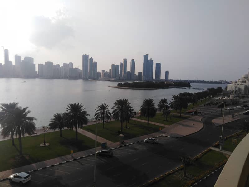 Elegant View of Buhairah Corniche Chiller AC Free Luxury 3 Bedroom with Separate Hall Maid Room