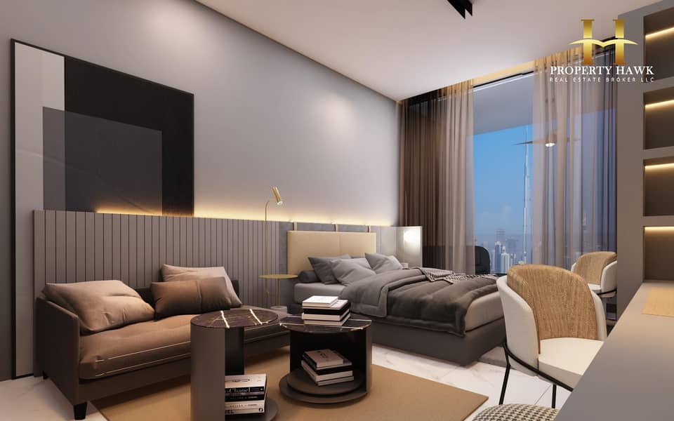 Furnished Brand New Studio With Burj Khalifa View