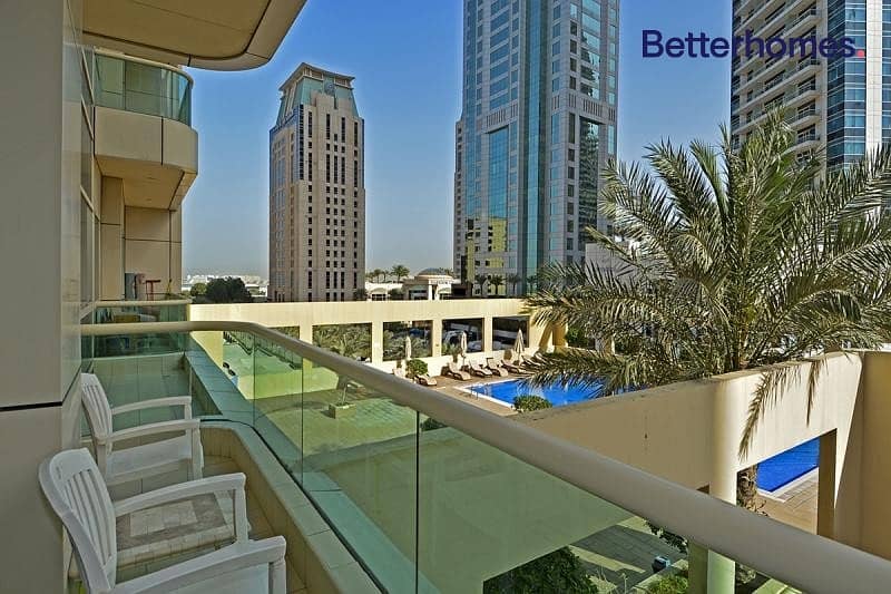 Pool View | Free Chiller | Balcony | Unfurnished