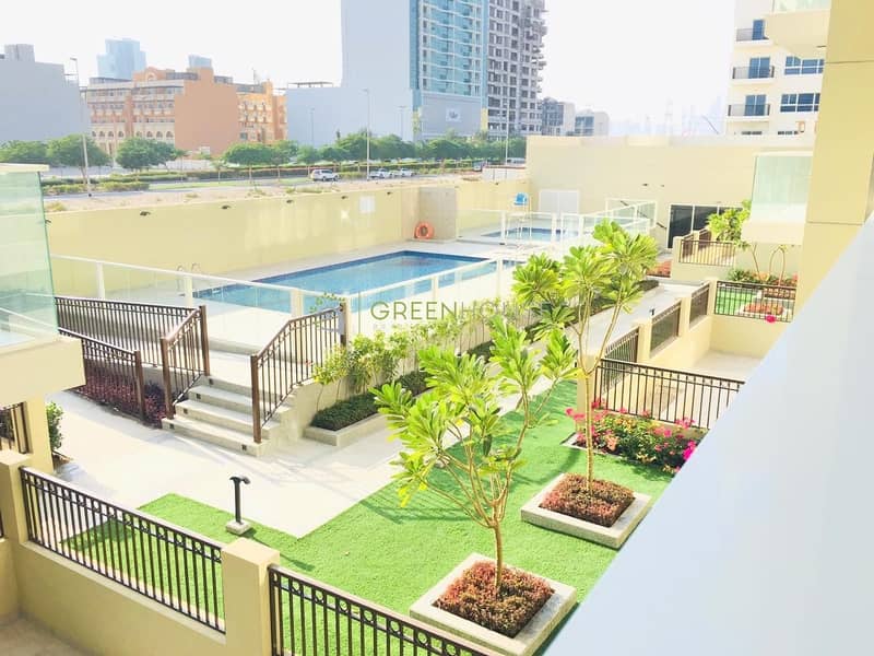 Elegant 1 BR Apt. with Big Balcony | Pool View | 1 Month Free | Laval Residence