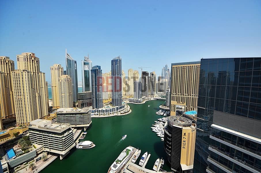 High Floor 2 BR + 2 Bath Full Marina View I Vacant