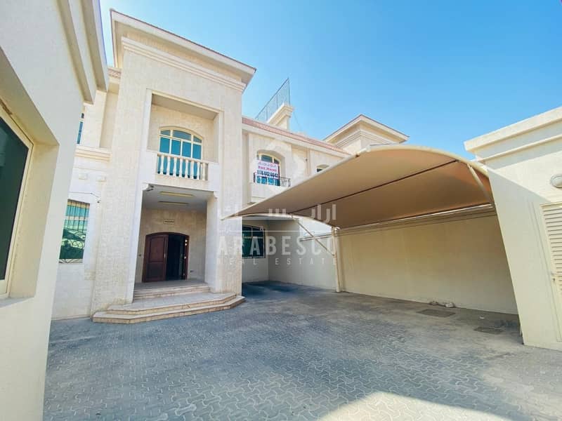 PREMIUM 8 BEDROOM  STONE FINISH VILLA WITH 2 BIG MAJLIS AND OUTSIDE KITCHEN  IN GATE CITY
