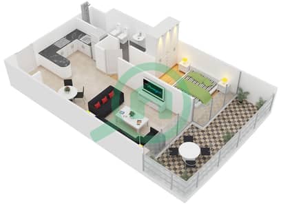 Lake Terrace - 1 Bedroom Apartment Type A Floor plan