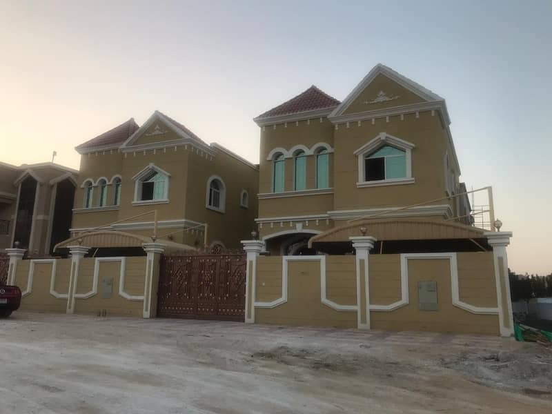 brand new villa for sale in ajman almowaihat 5 bedroom majlis hall kitchen with car parking